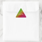 フローラ赤レインボーグラデーション斜めブレンド 三角形シール (バッグ)