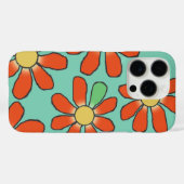 フローラ赤任意の色 Case-Mate iPhoneケース (裏面 (横))