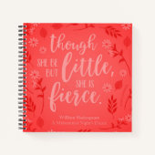 フローラ赤小さいが激しいウィリアム・シェイクスピア ノートブック (正面)