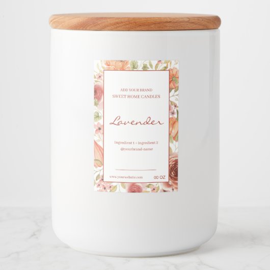 フローラ赤褐色の原料製品 フードラベル (正面)