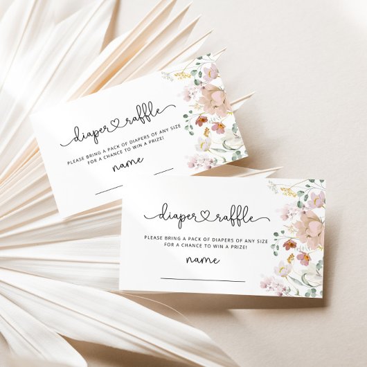 フローラ赤面おむつラッフルチケットエンクロージャカード エンクロージャーカード