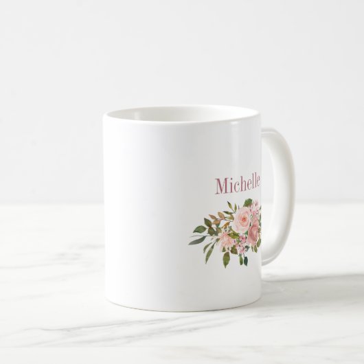 フローラ赤面とバラ金ゴールドブライデスメイドの好意 コーヒーマグカップ (正面右)