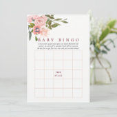 フローラ赤面とブルゴーニュ赤ちゃんシャワーベビービンゴ 招待状 (スタンド正面)