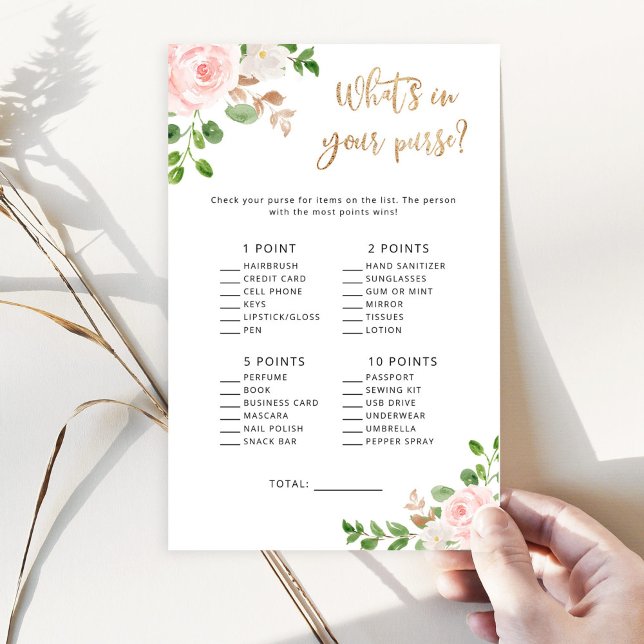 フローラ赤面の赤ちゃんシャワーあなたの財布ゲームの中にあるものを (クリエイターアップロード済み)