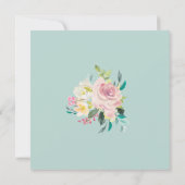 フローラ赤面イエローウォーターカラーエレガントな結婚式 招待状 (裏面)