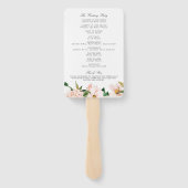 フローラ赤面エレガントマグノリア結婚式 プログラム ハンドファン (裏面)