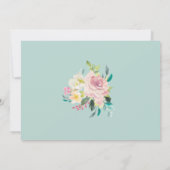 フローラ赤面グリーンリーユーカリリハーサルディナー 招待状 (裏面)