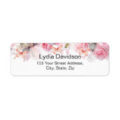 フローラ赤面バラ差出人住所 ラベル (正面)