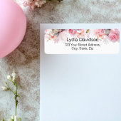 フローラ赤面バラ差出人住所 ラベル