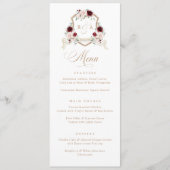 フローラ赤面バーガンディ緑結婚のクレストのメニュー メニュー (正面)