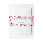 フローラ赤面ピンクさくらんぼはロマンチック結婚の 招待状ベリーバンド (正面例)