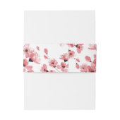 フローラ赤面ピンクさくらんぼはロマンチック結婚の 招待状ベリーバンド (裏面例)