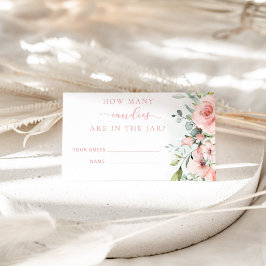 フローラ赤面ピンクはキャンディーの囲い数を推測 エンクロージャーカード