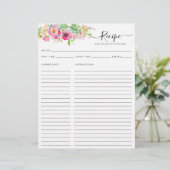 フローラ赤面ピンクウォーターカラーサボスキッチンレシピ (スタンド正面)