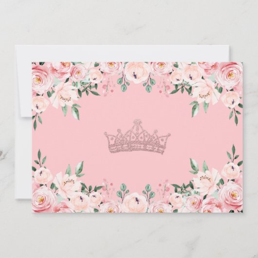 フローラ赤面ピンクキンセアニェラ招待状 招待状 (裏面)