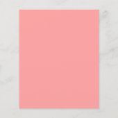 フローラ赤面ピンクバジェットブライダルシャワー招待状 (裏面)