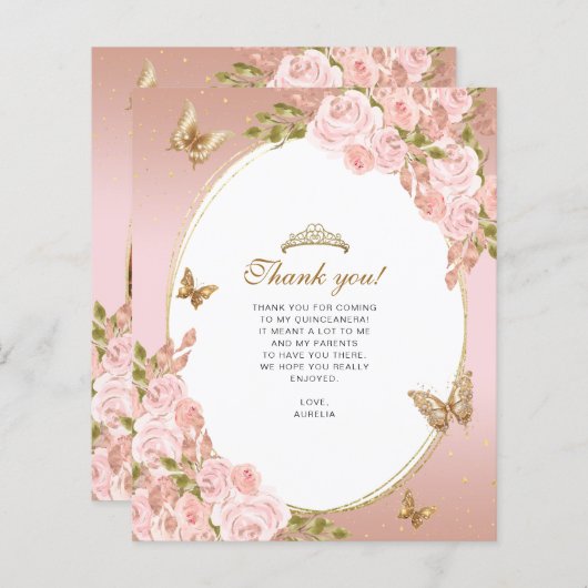 フローラ赤面ピンクバタフライキンセアニェラ写真 (正面/裏面)