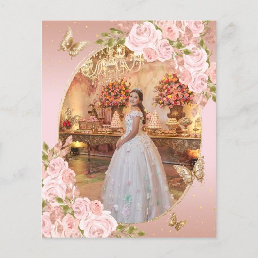 フローラ赤面ピンクバタフライキンセアニェラ写真 (裏面)