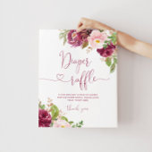 フローラ赤面ピンクバーガンディおむつラッフルポスター ポスター