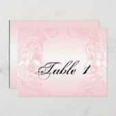 フローラ赤面ピンクビンテージ結婚式のテーブル番号 ポストカード (正面/裏面)