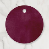 フローラ赤面ピンクブルゴーニュ海軍ブルー フェイバータグ (裏面)