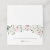 フローラ赤面ピンクホワイトペオニーエレガント座席表 プレイスカード (外部開封)