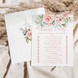 フローラ赤面ピンクママまたはパパ赤ちゃんシャワーゲーム