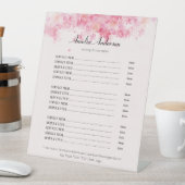 フローラ赤面ピンクメイクアップ美容師価格表 台座サイン (インサイチュ)