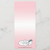 フローラ赤面ピンクヴィンテージウェディングメニュー メニュー (裏面)