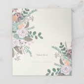 フローラ赤面ピンク結婚ユーカリ プレイスカード (外部開封)