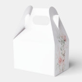 フローラ赤面ピンク緑の金ゴールドベビーシャワー フェイバーボックス (裏面サイド)