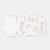 フローラ赤面ピンク緑の金ゴールドベビーシャワー フェイバーボックス (折り畳みなし)