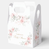 フローラ赤面ピンク緑の金ゴールドベビーシャワー フェイバーボックス (オープン)