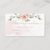 フローラ赤面ピンク金ゴールドはキャンディーの数を推測 エンクロージャーカード (正面)