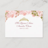 フローラ赤面ピンク金ゴールドアーチキンセアニラ エンクロージャーカード (裏面)