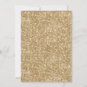 フローラ赤面ピンク金ゴールドグリッターバタフライスウィート16 招待状 (裏面)