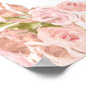 フローラ赤面ピンク金ゴールドティアラバタフライキンセアニラ ポスター (角)