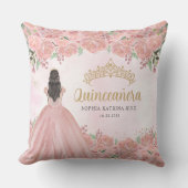 フローラ赤面ピンク金ゴールドプリンセスティアラキンセアニェラ クッション (正面)