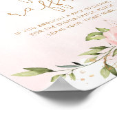 フローラ赤面ピンク金ゴールド箔おむつラッフルポスター ポスター (角)