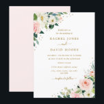 フローラ赤面ピンク金ゴールド結婚式招待状 招待状<br><div class="desc">リトルモダンベイリー店でフローラ結婚式招待状をもっと！</div>