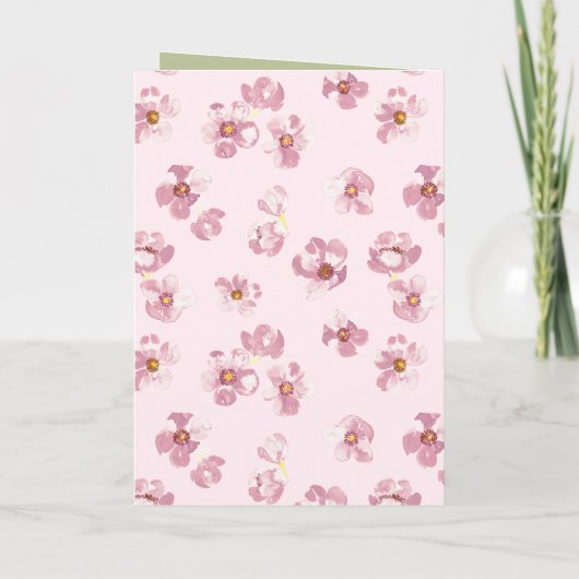 フローラ赤面ピンク+グリーンボタニカルリース折り畳み プログラム (裏面)