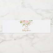 フローラ赤面ピンク、金ゴールド蝶 ペットボトルラベル (シングルラベル)