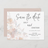 フローラ赤面ピーチグレーウェディングザデイト ポストカード (正面/裏面)