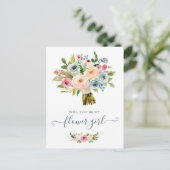 フローラ赤面ブーケ私の花の女の子 シーズンポストカード (スタンド正面)