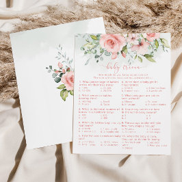 フローラ赤面ベビートリビア赤ちゃんシャワーゲーム