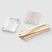 フローラ赤面ホワイト牡丹エレガントなウェディングプログラム ハンドファン (組立なし)