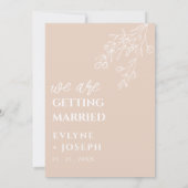 フローラ赤面ボホシックニュートラル結婚ズ 招待状 (裏面)