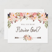 フローラ赤面ボホシック私の花の女の子 シーズンポストカード