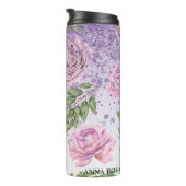 *~*フローラ赤面ラベンダーピオニーパープルグリッター タンブラー (回転右)