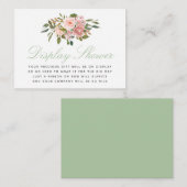 フローラ赤面及びセージ赤ちゃんシャワー表示シャワー エンクロージャーカード (正面/裏面)